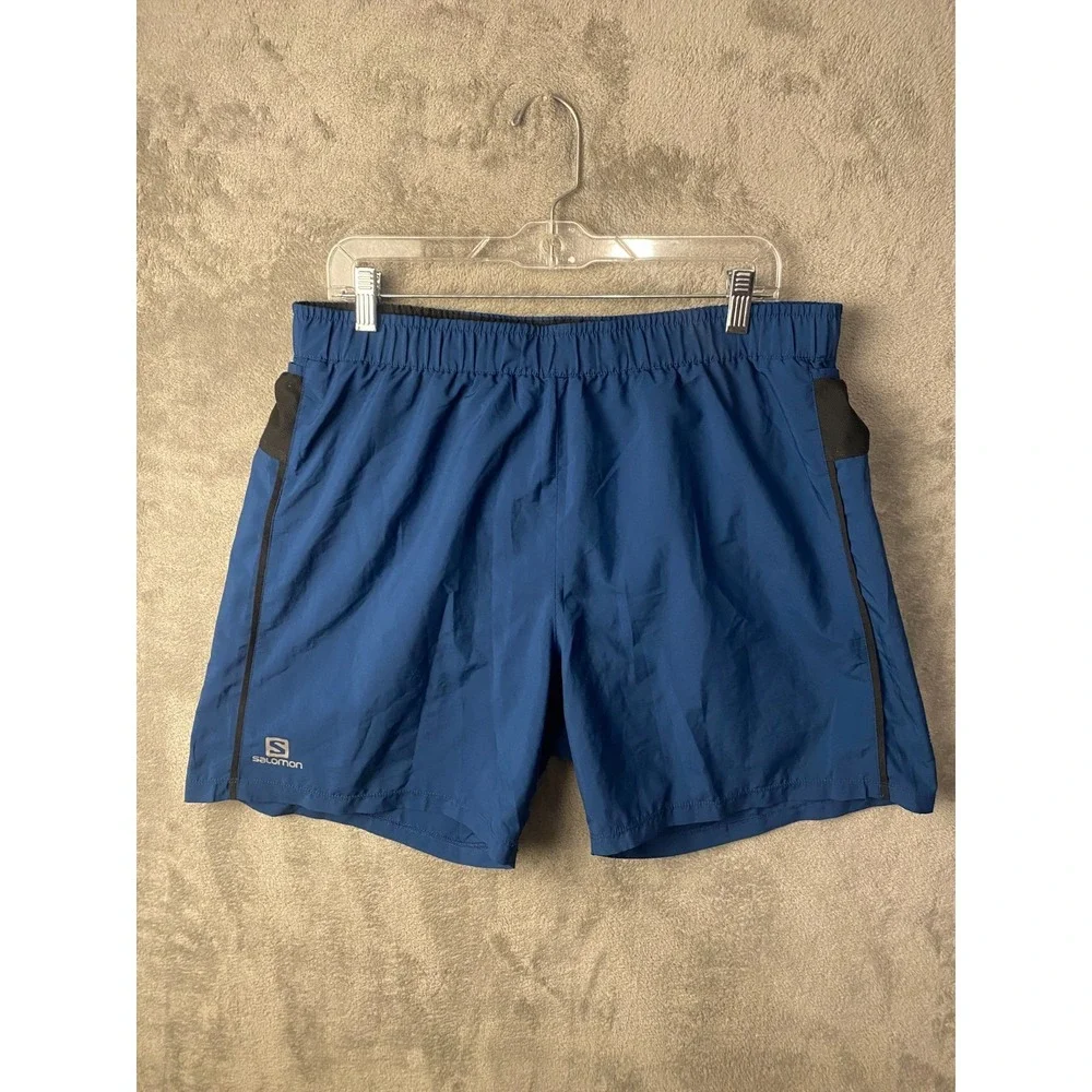 Salomon Men's Shorts XL Blue Running Athletic Lightweight ActiveDry
